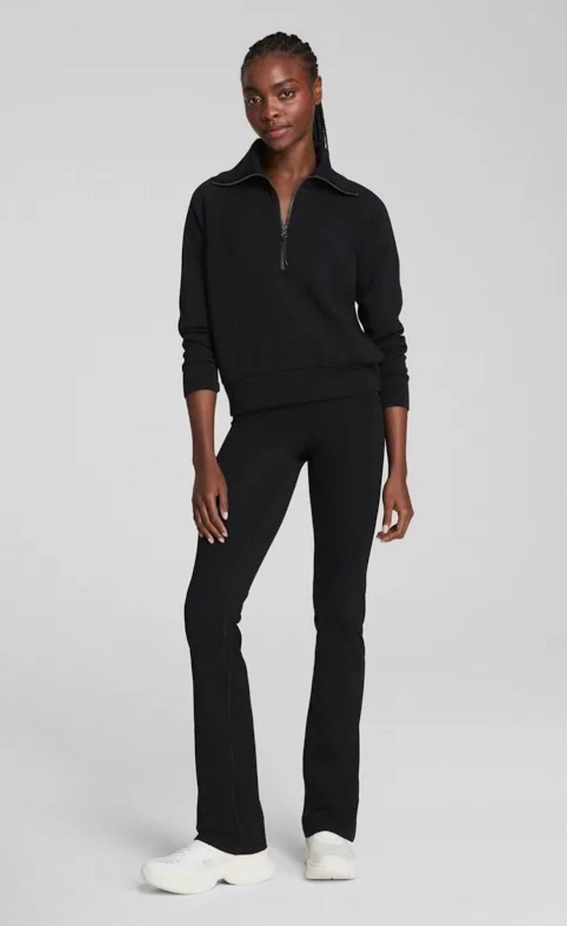 Spanx Women's Black Booty Boost Flare Leggings-Size M